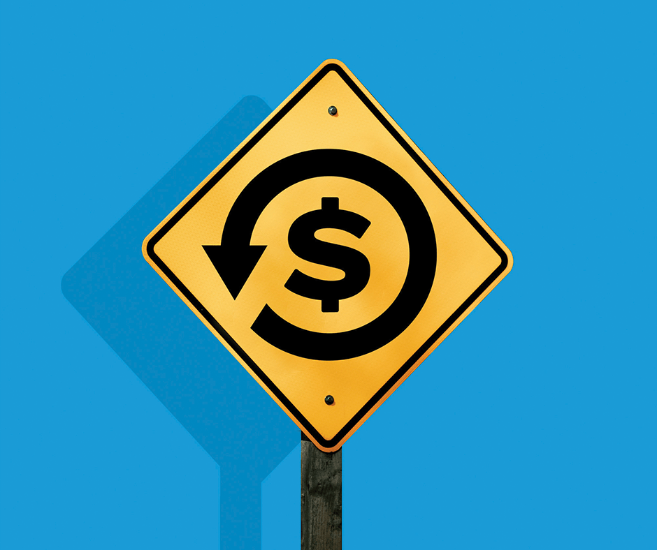 Traffic sign with money symbol