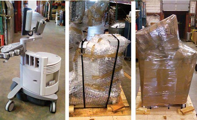 Logistics Shipping Items in bubble wrap and shrink wrap